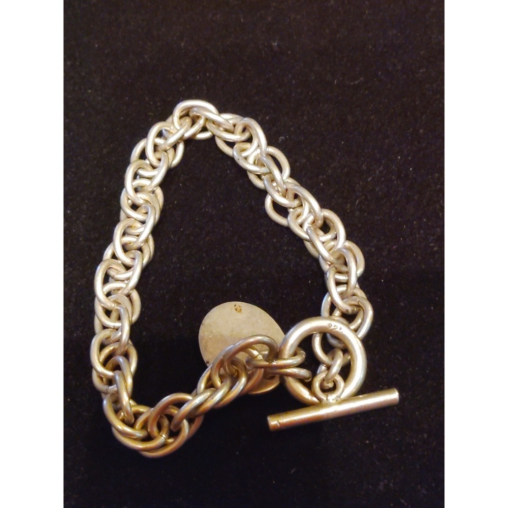 925 sterling silver Chain Bracelet Toggle Clasp 6 3/4 Inches
